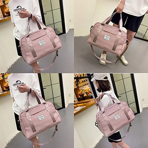 FOAN & MABLE Womens Travel Bags, Weekender Carry On For Women, Sports Gym Bag, Workout Duffel Bag, Overnight Shoulder Bag Fit 15.6 Inch Laptop Pink Large 7 FOAN & MABLE Womens Travel Bags, Weekender Carry On For Women, Sports Gym Bag, Workout Duffel Bag, Overnight Shoulder Bag Fit 15.6 Inch Laptop Pink Large - Image 7