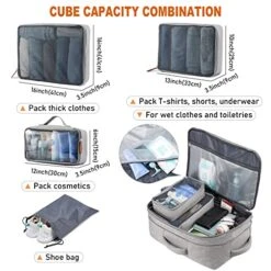 LOVEVOOK Carry On Backpack, 40L Travel Backpack For Women Men Airline Approved, Expandable Large Suitcase Backpacks With 4 Packing Cubes, Aer Travel Pack 3, Water Resistant Weekender Bag -Travelpro Shop 51TRuHhakFL