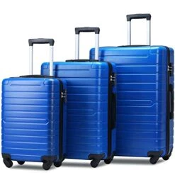 Flieks Luggage Sets 3 Piece Spinner Suitcase With TSA Lock Lightweight 20 24 28 Inch (Elegant Blue) -Travelpro Shop 51TwJwaHO4L