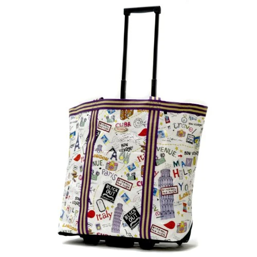 Olympia Luggage Cosmopolitan Rolling Shopper Tote, City, One Size 1 Olympia Luggage Cosmopolitan Rolling Shopper Tote, City, One Size