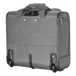 Olympia Lansing Heavy Duty Rip Stop Nylon Wheeled Carry On Suitcase For Under The Seat Airplane Travel With Divider And Dual Side Zip Pockets, Gray -Travelpro Shop 51WSy2poptL