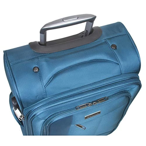Dejuno Twilight Lightweight Nylon 3-Piece Spinner Luggage Set, Turquoise 3 Dejuno Twilight Lightweight Nylon 3-Piece Spinner Luggage Set, Turquoise - Image 3