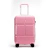 Suitcase, Lightweight, Large 28-Inch Hard-Shell Aluminum Alloy Suitcase, 4 Spinner Wheels, Abs Luggage Travel Trolley, Pink, 20 Inch