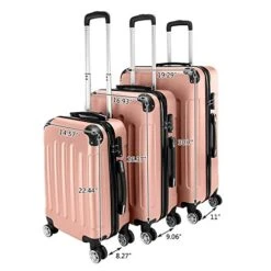Ochine 3 Piece Set Suitcase Spinner Luggage Sets ABS Trolley Case Lightweight Durable Suitcase Double Wheels Suitcase Carry-On Luggage Suitcases TSA Lock 20/24/28 Inch (Ship From USA) 11 Ochine 3 Piece Set Suitcase Spinner Luggage Sets ABS Trolley Case Lightweight Durable Suitcase Double Wheels Suitcase Carry-On Luggage Suitcases TSA Lock 20/24/28 Inch (Ship From USA) -Travelpro Shop 51XpjWFmYEL