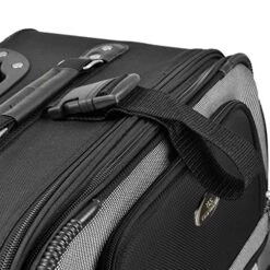 U.S. Traveler New Yorker Lightweight Softside Expandable Travel Rolling Luggage Set, Black/Grey, 4-Piece (15/21/25/29) -Travelpro Shop 51ZEorgDWvL
