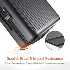 NINETYGO Carry On Luggage With Spinner Wheels, 22x14x9 Luggage, 100% PC Lightweight Hardside Suitcase With TSA Lock (20-inch Black) 13 NINETYGO Carry On Luggage With Spinner Wheels, 22x14x9 Luggage, 100% PC Lightweight Hardside Suitcase With TSA Lock (20-inch Black) -Travelpro Shop 51ZSifJNnKL