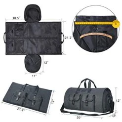 Carry-on Garment Bag Large Duffel Bag Suit Travel Bag Weekend Bag Flight Bag With Shoe Pouch For Men Women (Black) -Travelpro Shop 51Zasdapr3L