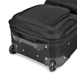 U.S. Traveler Rio Rugged Fabric Expandable Carry-On Luggage Set, Black, 2-Piece 12 U.S. Traveler Rio Rugged Fabric Expandable Carry-On Luggage Set, Black, 2-Piece -Travelpro Shop 51ZqE07a1HL