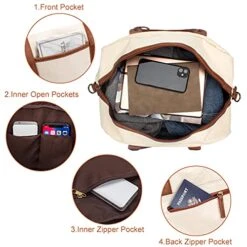 Weekender Bag For Women Canvas Overnight Bag Large Travel Bags For Women Carry On Shoulder Duffle Bag With Shoe Compartment,Perfect For Travel/Daily Use/Birthday Gift (Beige) 11 Weekender Bag For Women Canvas Overnight Bag Large Travel Bags For Women Carry On Shoulder Duffle Bag With Shoe Compartment,Perfect For Travel/Daily Use/Birthday Gift (Beige) -Travelpro Shop 51 5NeW1WfS