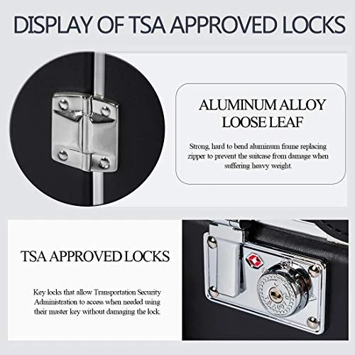 COTRUNKAGE Spinner Vintage Luggage PASCO Carry On Suitcase With TSA Lock (20", Black/Black) 2 COTRUNKAGE Spinner Vintage Luggage PASCO Carry On Suitcase With TSA Lock (20", Black/Black) - Image 2