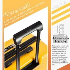 Coolife Luggage 3 Piece Sets PC+ABS Spinner Suitcase Carry On Fashion (Dark Green, One_Size) -Travelpro Shop 51 jGicfywL