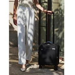 VERAGE Carry On Underseat Luggage With Wheels & USB Port, Wheeled Spinner Bag Carry-on Luggages For Airlines, Lightweight Suitcase Men Women, Pilots And Crew (14-Inch Compact) -Travelpro Shop 51bHndja53L