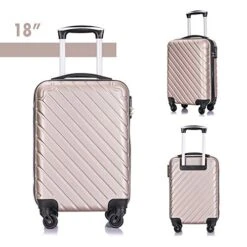4PC 18-28 Inch Hardshell Luggage ABS Luggages Sets With Spinner Wheels Hard Shell Spinner Carry On Suitcase (Champagne Gold, 4 PCS) -Travelpro Shop 51bREl s99L