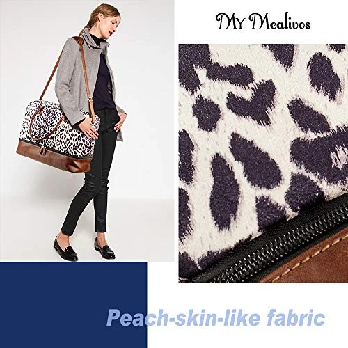 MyMealivos Canvas Weekender Bag, Overnight Travel Carry On Duffel Tote With Shoe Pouch 2 MyMealivos Canvas Weekender Bag, Overnight Travel Carry On Duffel Tote With Shoe Pouch - Image 2