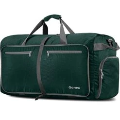 Gonex 150L Travel Duffel Bag Foldable Extra Large Duffle Bag XL Heavy Duty For Men Women For Luggage Shopping Blackish Green