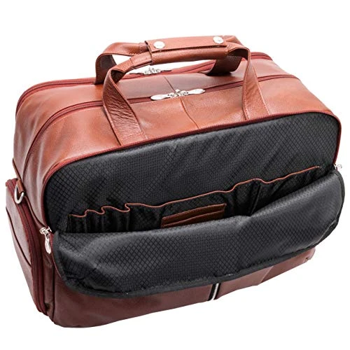 McKleinUSA Avondale, Pebble Grain Calfskin Leather, 22" Leather, Triple Compartment, Carry-All, Travel, Laptop Duffel, Brown (18904) 4 McKleinUSA Avondale, Pebble Grain Calfskin Leather, 22" Leather, Triple Compartment, Carry-All, Travel, Laptop Duffel, Brown (18904) - Image 4
