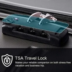 Merax 3 Pcs Luggage Set Expandable Hardside Lightweight Spinner Suitcase With TSA Lock [Upgraded Version], Black -Travelpro Shop 51df4HYDjjL