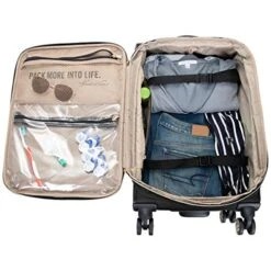 Kenneth Cole Reaction Women's Chelsea Luggage Chevron Softside 8-Wheel Spinner Expandable Suitcase Collection, Black, 2pc Bundle (Carry On+Backpack) 19 Kenneth Cole Reaction Women's Chelsea Luggage Chevron Softside 8-Wheel Spinner Expandable Suitcase Collection, Black, 2pc Bundle (Carry On+Backpack) -Travelpro Shop 51fCQggtQPL