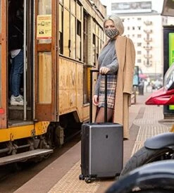 LEVEL8 Elegance Matte Carry-On Luggage, 20” Hardside Suitcase, Lightweight PC Matte Hardcase Spinner Trolley For Luggage, TSA Approved Cabin Luggage With 8 Spinner Wheels- Black, 20-Inch Carry-On -Travelpro Shop 51g4NYR4BRS