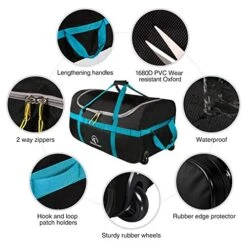 REDCAMP 85L Foldable Duffle Bag With Wheels 26", 1680D Oxford Collapsible Large Duffel Bag With Rollers For Camping Travel Gear, Black -Travelpro Shop 51gM8M2I0jL