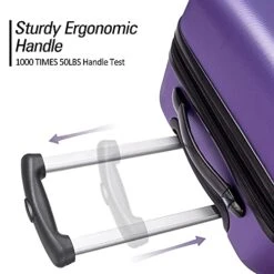 Expandable 3 Piece Luggage Sets Hardside Durable Suitcase With Spinner Wheels TSA Lock, 3 Pcs Carry On Case Travel Home Outdoor School Lightweight Trolley Case ( 20" 24" 28" Purple) 10 Expandable 3 Piece Luggage Sets Hardside Durable Suitcase With Spinner Wheels TSA Lock, 3 Pcs Carry On Case Travel Home Outdoor School Lightweight Trolley Case ( 20" 24" 28" Purple) -Travelpro Shop 51ga6T aqsS