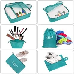 DIMJ Packing Cubes For Travel, 9 Pcs Travel Cubes Set Foldable Suitcase Organizer Lightweight Luggage Storage Bag 5 Colors Options (Blue) 10 DIMJ Packing Cubes For Travel, 9 Pcs Travel Cubes Set Foldable Suitcase Organizer Lightweight Luggage Storage Bag 5 Colors Options (Blue) -Travelpro Shop 51hPxCnjk3S