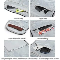 OZUKO Gym Bag Backpack, 4 In 1 Carry-on Garment Bag Large Duffel Bag Suit Travel Bag Weekend Bag Flight Bag Overnight Bag With Shoes Compartment… (Black) 11 OZUKO Gym Bag Backpack, 4 In 1 Carry-on Garment Bag Large Duffel Bag Suit Travel Bag Weekend Bag Flight Bag Overnight Bag With Shoes Compartment… (Black) -Travelpro Shop 51isUWK5T2L