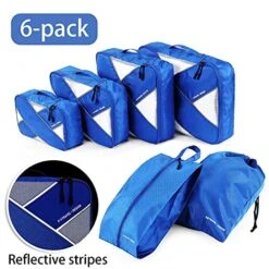 P.travel 6Pcs Packing Cubes For Travel Lightweight Luggage Organizer Bag Travel Cubes (Blue) -Travelpro Shop 51j98OZOY3S