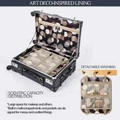 COTRUNKAGE Spinner Vintage Luggage PASCO Carry On Suitcase With TSA Lock (20", Black/Black) 9 COTRUNKAGE Spinner Vintage Luggage PASCO Carry On Suitcase With TSA Lock (20", Black/Black) -Travelpro Shop 51jJMeRJaqL