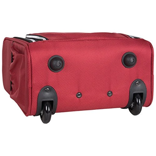 Kenneth Cole Reaction Lincoln Square 16" 1680d Polyester 2-Wheel Underseater Carry-on, Red 4 Kenneth Cole Reaction Lincoln Square 16" 1680d Polyester 2-Wheel Underseater Carry-on, Red - Image 4