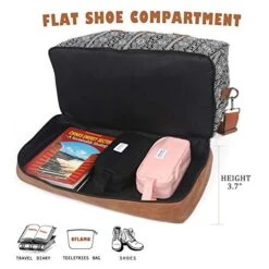 Oflamn Weekender Bag For Women Carry-On Luggage Bohemian style Duffle Bag Overnight Bags 3-4 Day' Travel Bags With Separated Shoes Compartment -Travelpro Shop 51kZYrSTDJL