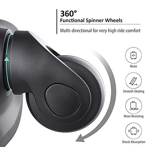 Expandable ABS Durable Suitcase 3 Piece Luggage Sets Lightweight With Double Wheels TSA Lock Spinner, Unisex Adults Teens Home Outddor Carry On Luggage (Purple 20/24/28 Inch) 6 Expandable ABS Durable Suitcase 3 Piece Luggage Sets Lightweight With Double Wheels TSA Lock Spinner, Unisex Adults Teens Home Outddor Carry On Luggage (Purple 20/24/28 Inch) - Image 6