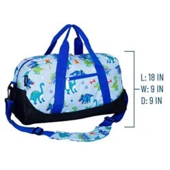 Wildkin Kids Overnighter Duffel Bags For Boys & Girls, Measures 18 X 9 X 9 Inches Duffel Bag For Kids, Carry-On Size & Ideal For School Practice Or Overnight Travel, BPA-free (Dinosaur Land) -Travelpro Shop 51lbysHYGNL