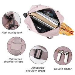 FOAN & MABLE Womens Travel Bags, Weekender Carry On For Women, Sports Gym Bag, Workout Duffel Bag, Overnight Shoulder Bag Fit 15.6 Inch Laptop Pink Large 10 FOAN & MABLE Womens Travel Bags, Weekender Carry On For Women, Sports Gym Bag, Workout Duffel Bag, Overnight Shoulder Bag Fit 15.6 Inch Laptop Pink Large -Travelpro Shop 51lkd4aGuBL