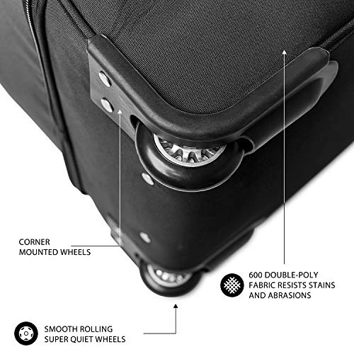 NFL New Orleans Saints Rolling Drop-Bottom Duffel Bag 2 NFL New Orleans Saints Rolling Drop-Bottom Duffel Bag - Image 2