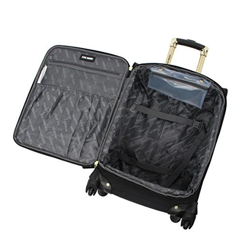 Steve Madden Designer Luggage Collection- 3 Piece Softside Expandable Lightweight Spinner Suitcases- Travel Set Includes Under Seat Bag, 20-Inch Carry On & 28-Inch Checked Suitcase (Peek-A-Boo Black) 5 Steve Madden Designer Luggage Collection- 3 Piece Softside Expandable Lightweight Spinner Suitcases- Travel Set Includes Under Seat Bag, 20-Inch Carry On & 28-Inch Checked Suitcase (Peek-A-Boo Black) - Image 5