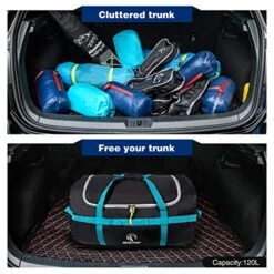 REDCAMP 85L Foldable Duffle Bag With Wheels 26", 1680D Oxford Collapsible Large Duffel Bag With Rollers For Camping Travel Gear, Black -Travelpro Shop 51mHtiQJoSL