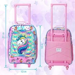 Kids Suitcase, Rolling Luggage With Wheels For Girls - Unicorn -Travelpro Shop 51mJvFxsIdS