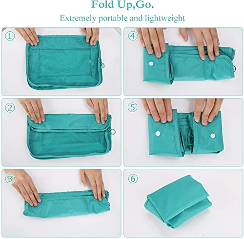 DIMJ Packing Cubes For Travel, 9 Pcs Travel Cubes Set Foldable Suitcase Organizer Lightweight Luggage Storage Bag 5 Colors Options (Blue) 3 DIMJ Packing Cubes For Travel, 9 Pcs Travel Cubes Set Foldable Suitcase Organizer Lightweight Luggage Storage Bag 5 Colors Options (Blue) - Image 3