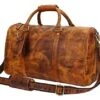 Leather Duffel Bags For Men Women - Airplane Underseat Carry On Luggage By Rustic Town
