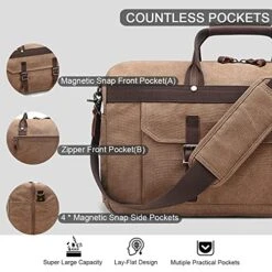 Duffle Bag For Men Waterproof Genuine Leather Canvas Travel Duffel Bags For Women Overnight Weekender Bag For Traveling, Brown -Travelpro Shop 51prsMC5bVS