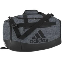 Adidas Defender 4 Small Duffel Bag, Jersey Onix Grey/Black