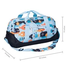 Wildkin Kids Overnighter Duffel Bags For Boys & Girls, Measures 18 X 9 X 9 Inches Duffel Bag For Kids, Carry-On Size & Ideal For School Practice Or Overnight Travel, BPA-free (Big Fish) -Travelpro Shop 51rLezNpQjL