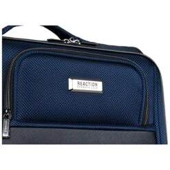 Kenneth Cole Reaction Rugged Roamer Luggage Collection Lightweight Softside Expandable 8-Wheel Spinner Travel Suitcase Bag, Navy, 20-inch Carry-On -Travelpro Shop 51rrEJrQSnL