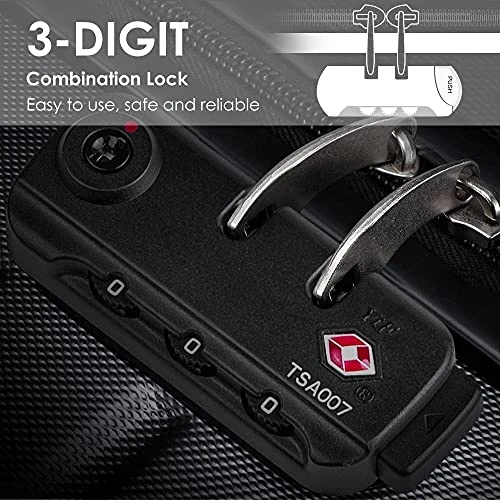 Hardshell Luggage Sets 3 PCS Spinner Suitcase With Tsa Lock Lightweight Black 3 Hardshell Luggage Sets 3 PCS Spinner Suitcase With Tsa Lock Lightweight Black - Image 3