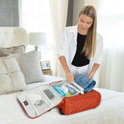 16.5" Underseat Women Luggage Carry On Suitcase - Small Rolling Tote Bag With Wheels (Orange) -Travelpro Shop 51sinw8SFHL