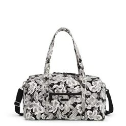 Vera Bradley Women's Signature Cotton Medium Travel Duffel Bag, Bedford Blooms, One Size