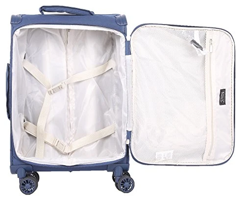 Aerolite 21" Carry On Ultra Lightweight Spinner Suitcase & Flight Bag Under Seat Shoulder Bag Set (Navy) 4 Aerolite 21" Carry On Ultra Lightweight Spinner Suitcase & Flight Bag Under Seat Shoulder Bag Set (Navy) - Image 4