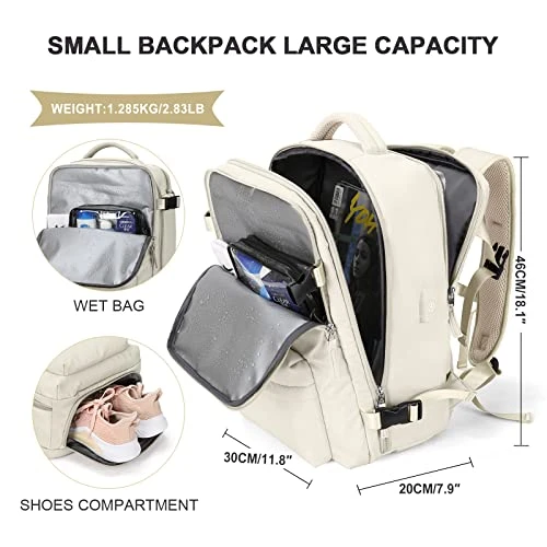 Travel Carry On Backpack For Women Laptop Backpack Waterproof Hiking Outdoor Sport Rucksack Casual Daypack Backpacks College Large School Backpack With Shoe Compartment 6 Travel Carry On Backpack For Women Laptop Backpack Waterproof Hiking Outdoor Sport Rucksack Casual Daypack Backpacks College Large School Backpack With Shoe Compartment - Image 6
