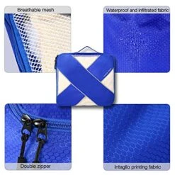 P.travel 6Pcs Packing Cubes For Travel Lightweight Luggage Organizer Bag Travel Cubes (Blue) -Travelpro Shop 51vcMFqfCWL